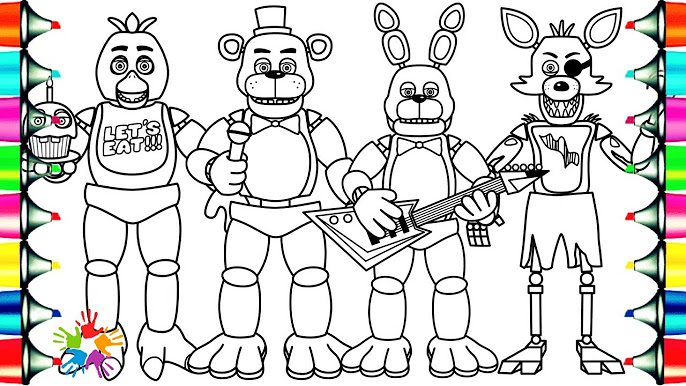 five nights freddy coloring pages