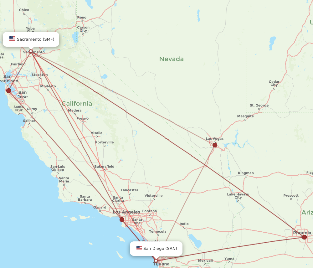 fly san diego to sacramento