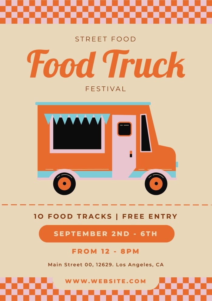 food truck flyer template free