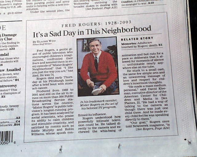 fred rogers death