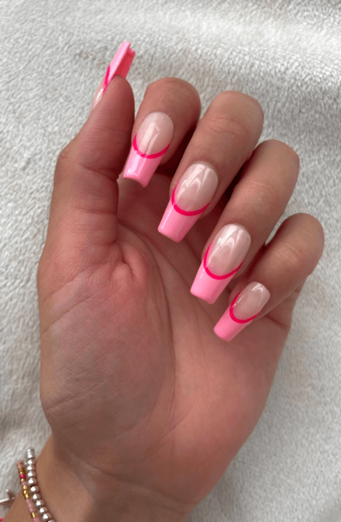 french tip acrylic nail ideas