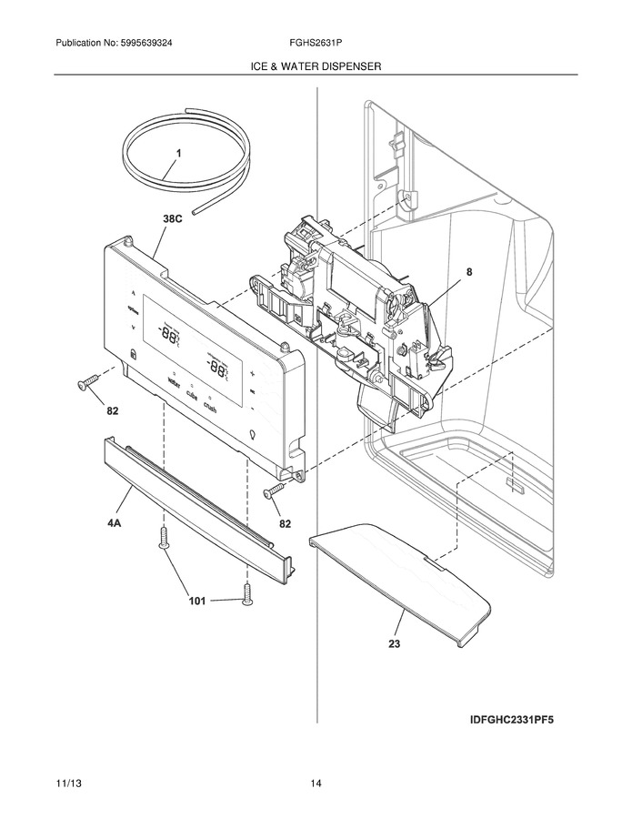 frigidaire refrigerator inside parts