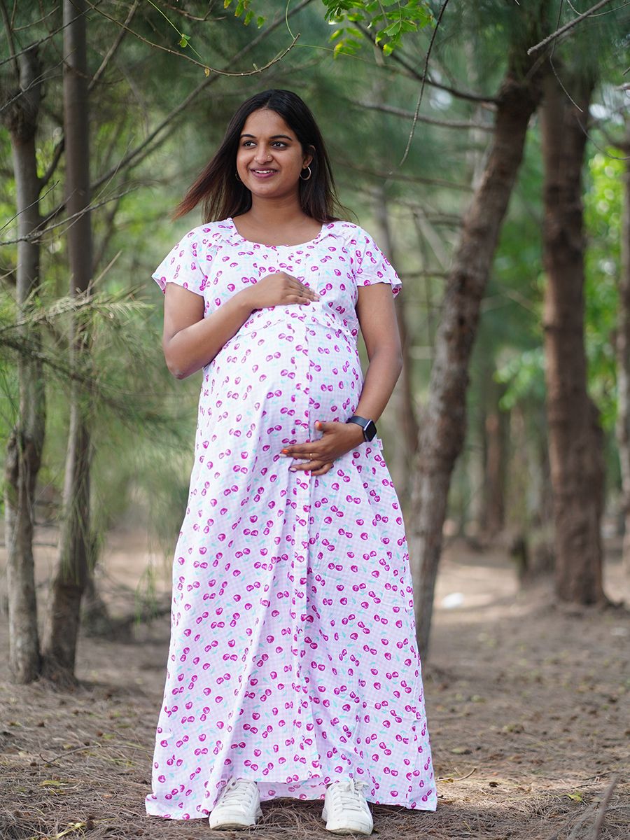 front opening nightie maternity