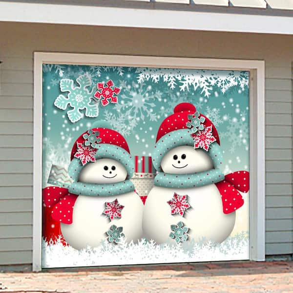 garage door xmas decoration