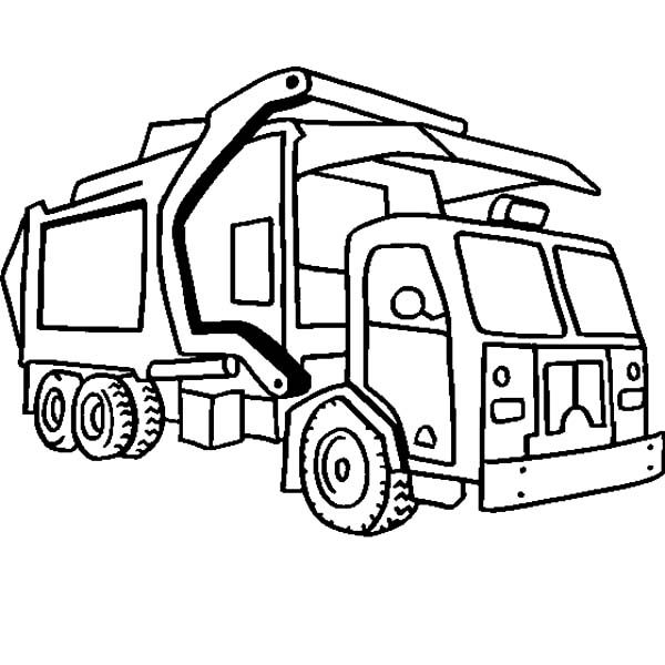 garbage truck outline