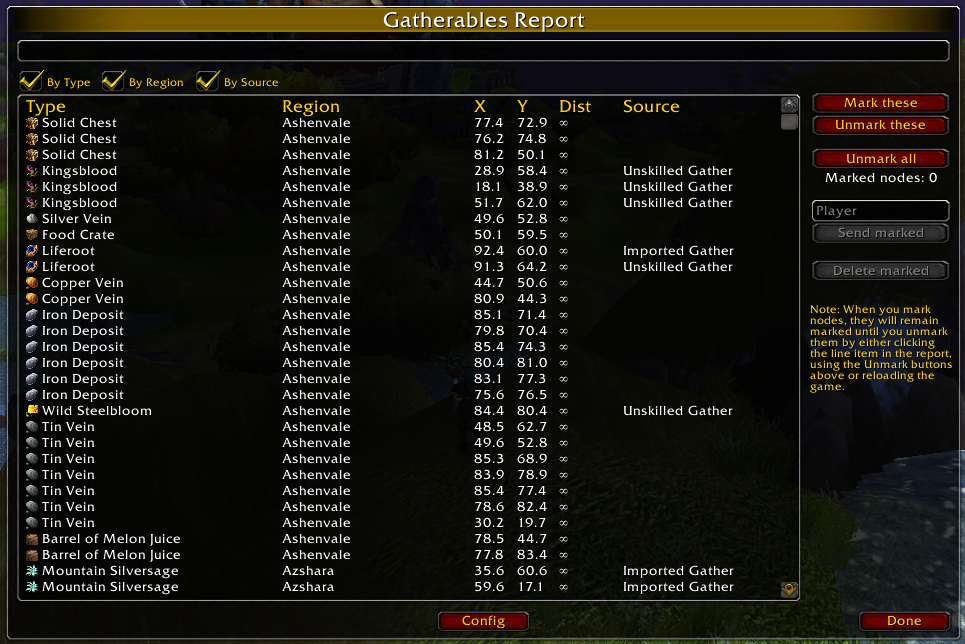 gatherer addon 3.3 5a