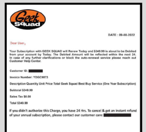 geek squad scam email 2022