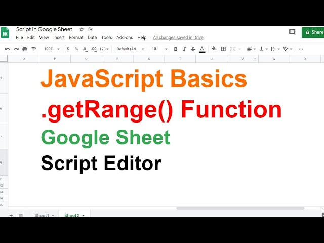 getrange google script