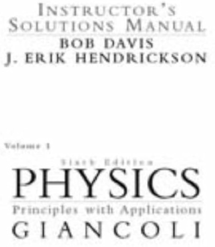 giancoli physics principles with applications 7th edition solutions manual pdf