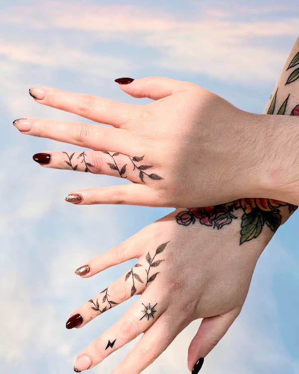 girly hand tattoos