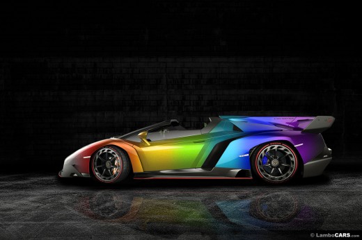 gold diamond rainbow lamborghini