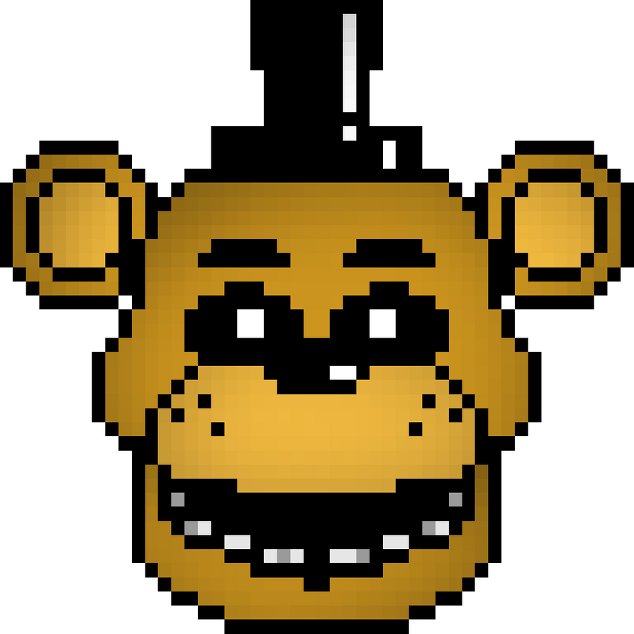 golden freddy pixel art