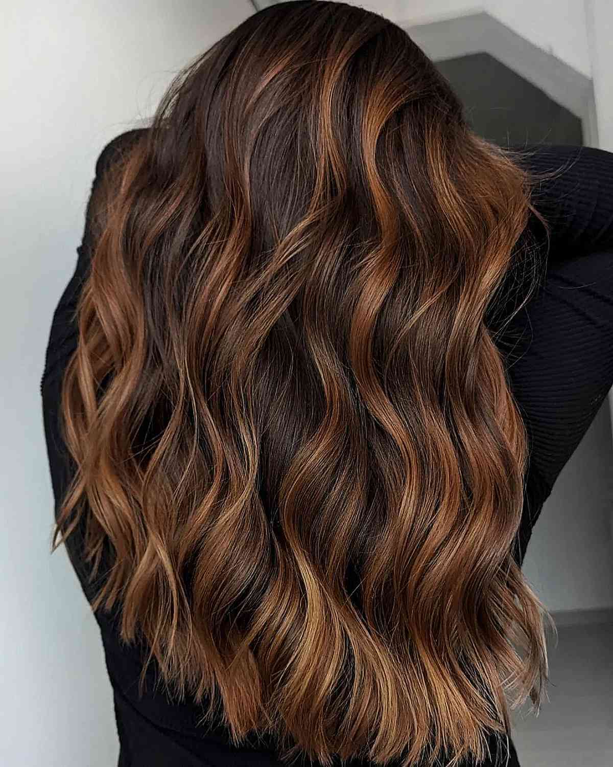 good highlight colors for dark brown hair