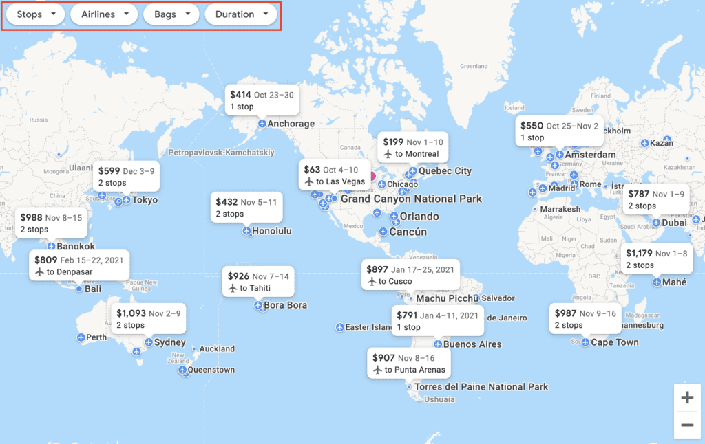 google maps flights