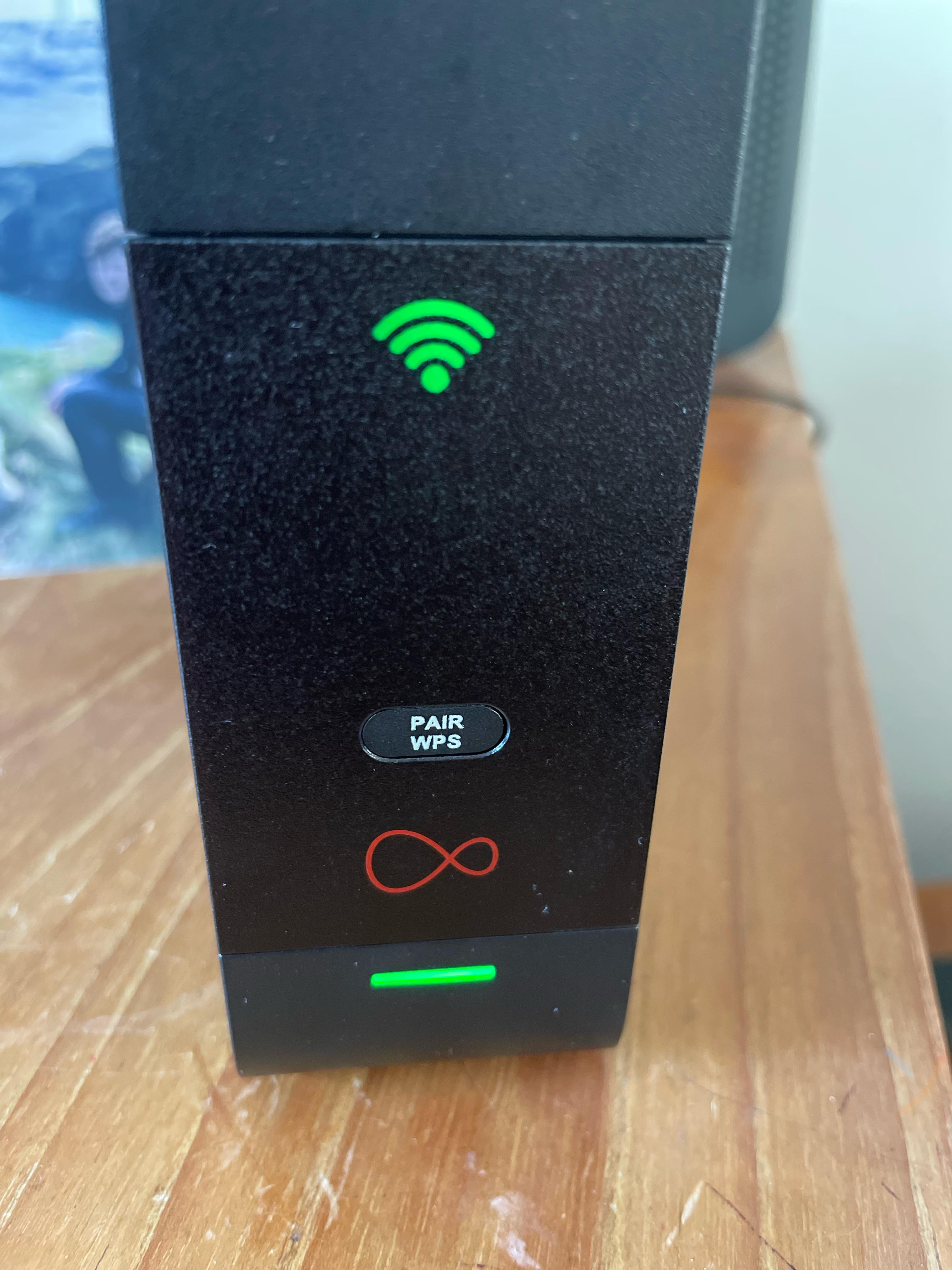 green light flashing on virgin box