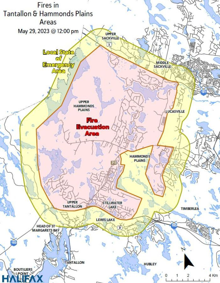 halifax evacuation map