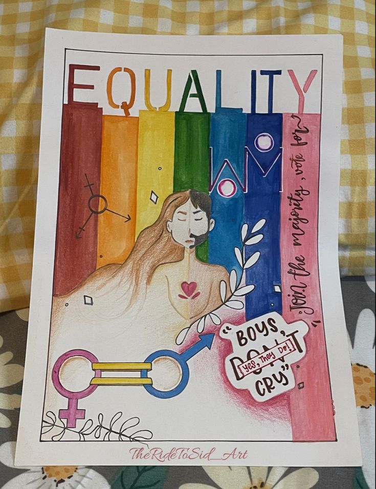 handmade poster on equality