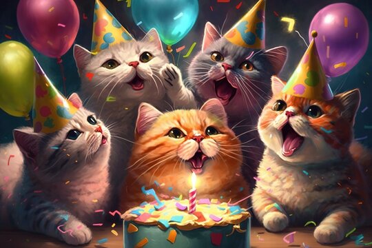 happy birthday cats funny