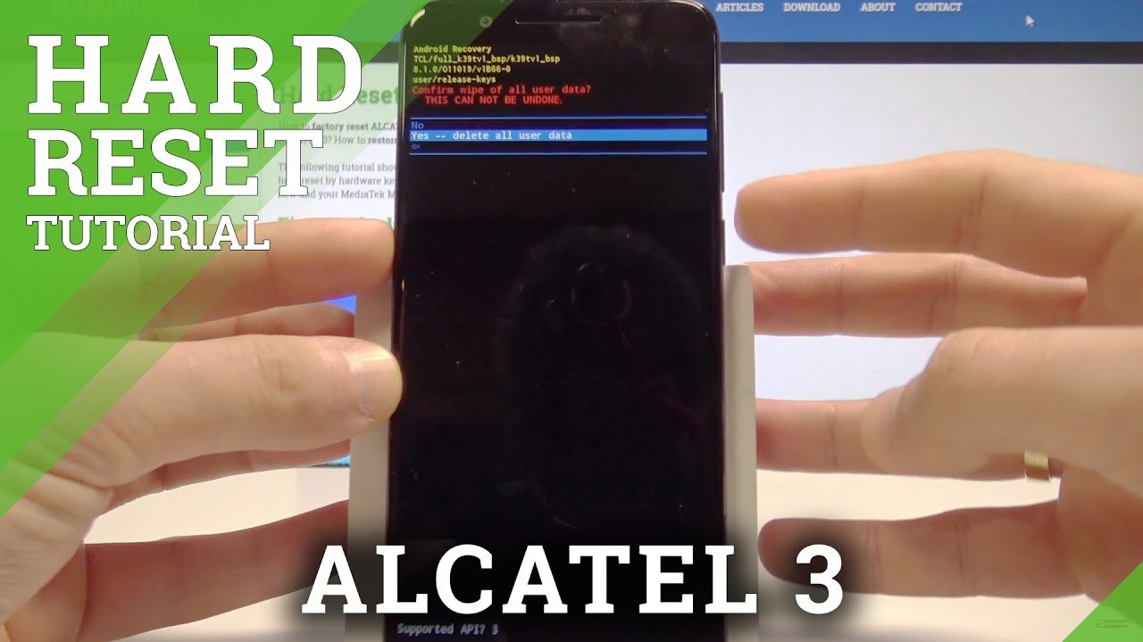 hard reset alcatel 3