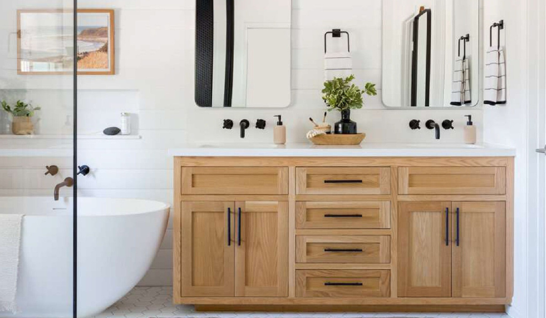 hardwood bathroom vanity