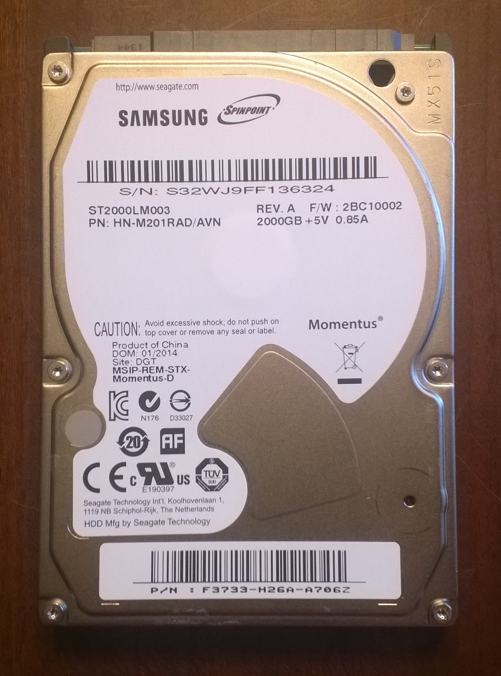 hdd 2tb 9.5 mm