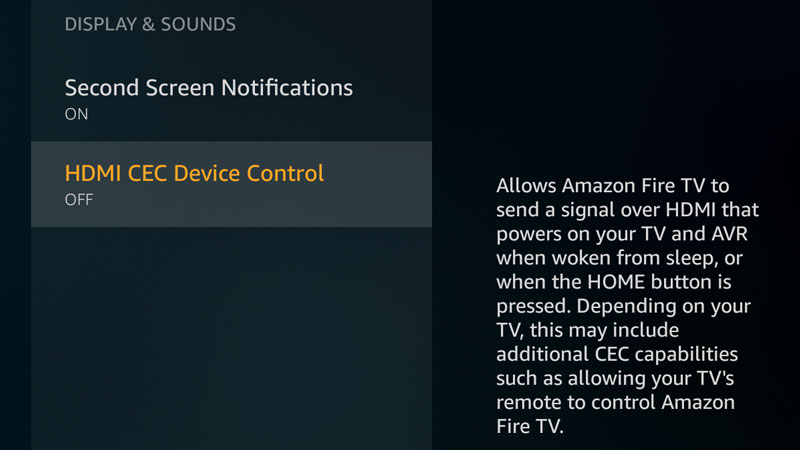 hdmi cec firestick