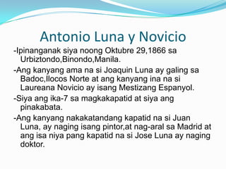 heneral antonio luna talambuhay tagalog