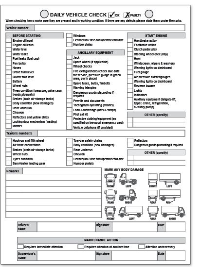 hgv daily check sheet pdf