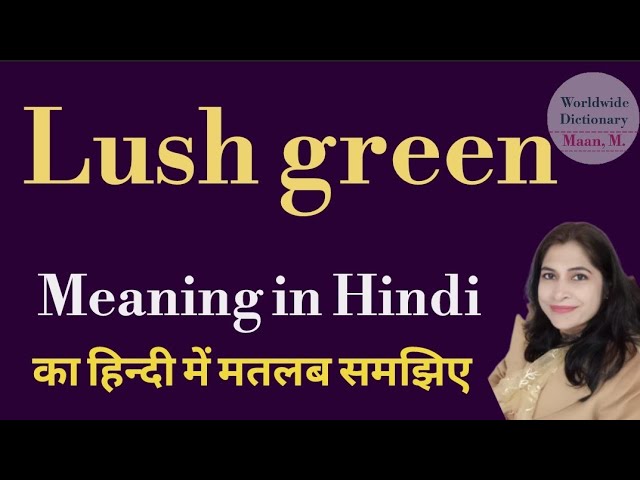 hindi meaning of lush