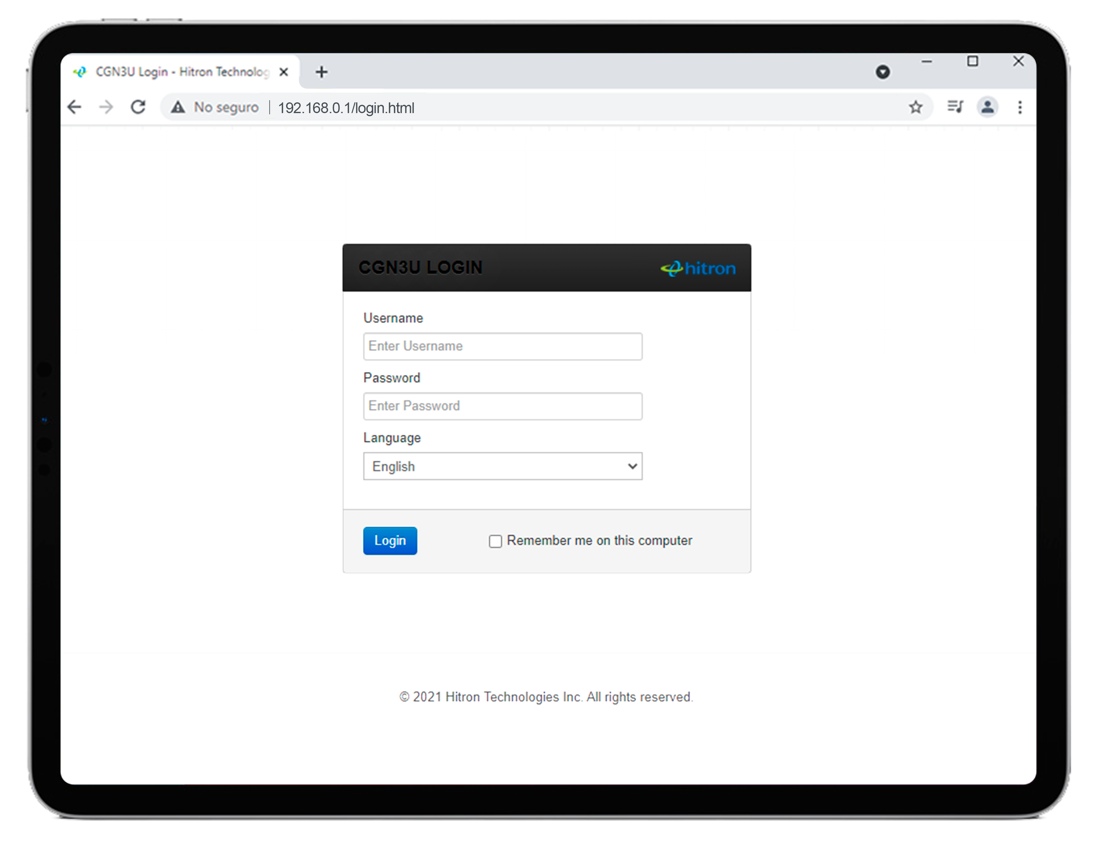 hitron router login