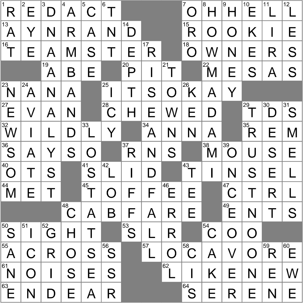 hold dear crossword clue