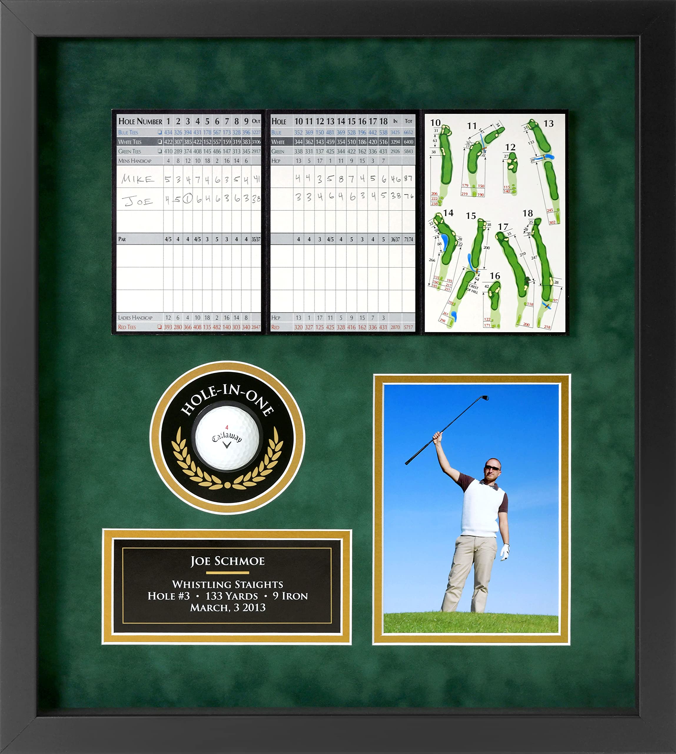 hole in one golf display case