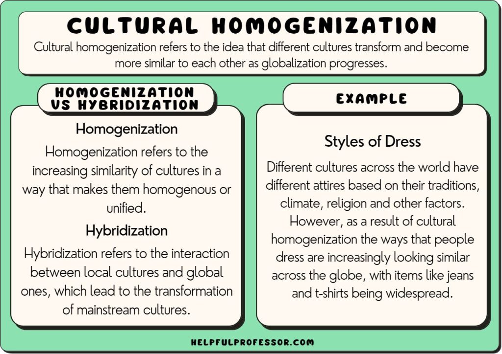 homogenization of culture advantages and disadvantages