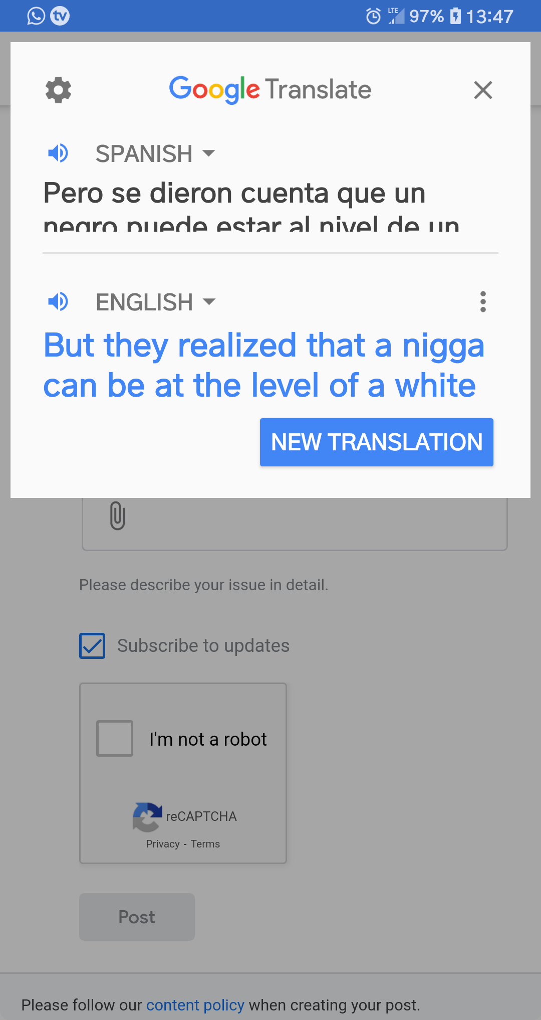 how do you say nigger in spanish