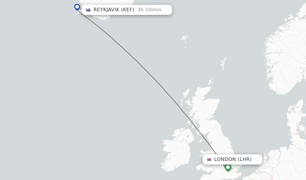 how long is flight to reykjavik