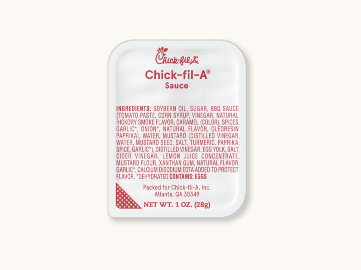 how many calories in chick fil a sauce packet