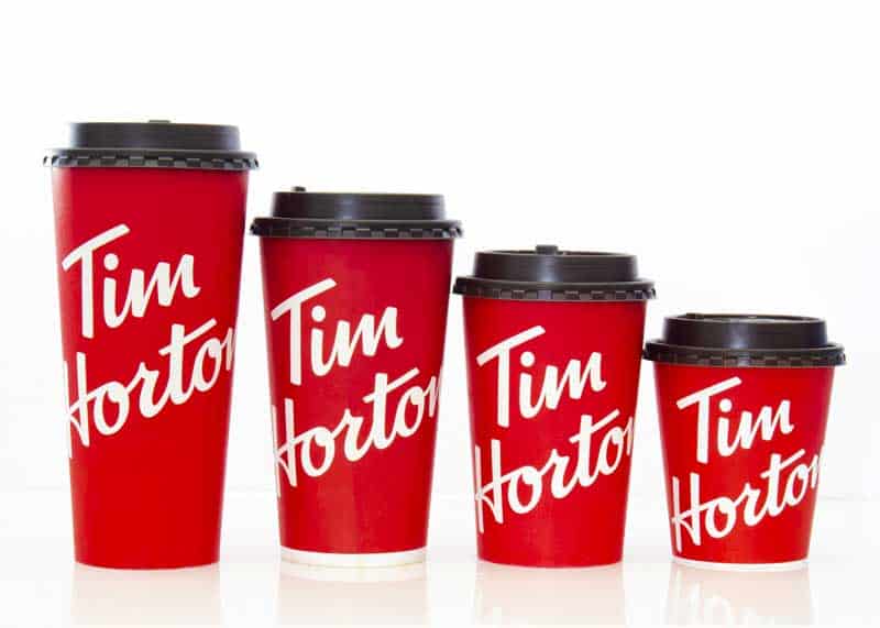 how many ounces in a tim hortons large coffee