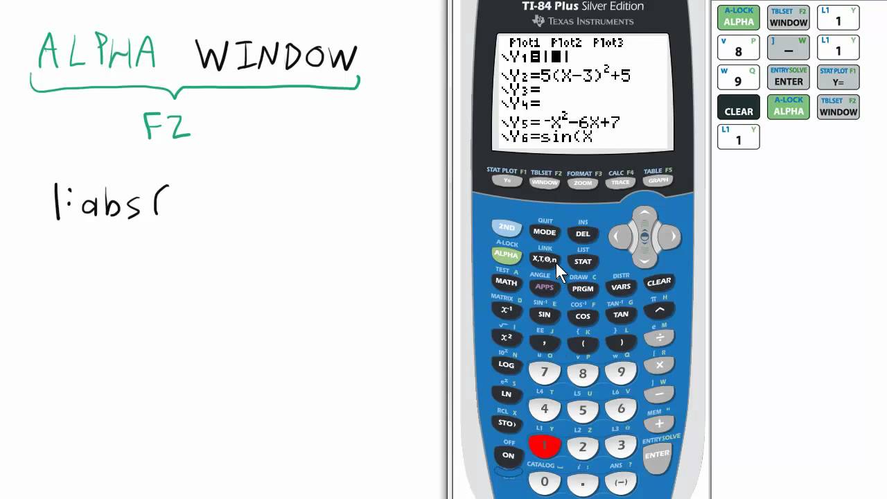 how to do absolute value on a ti-84