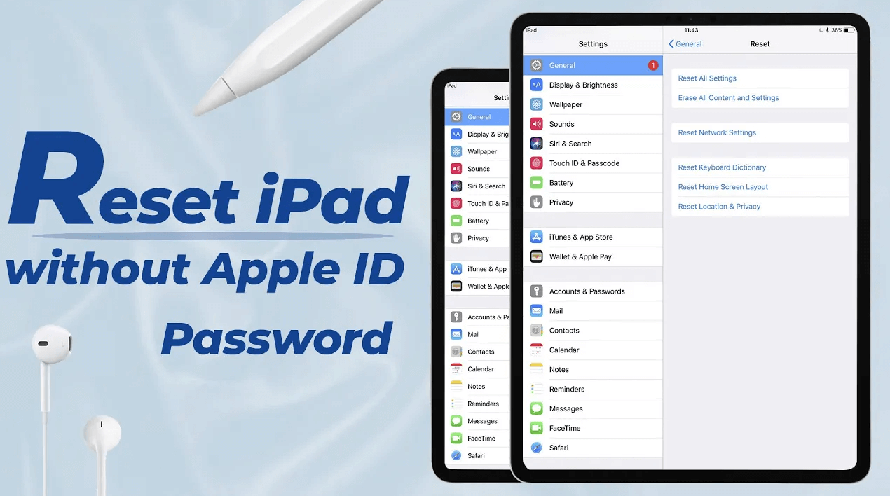 how to erase ipad without apple id