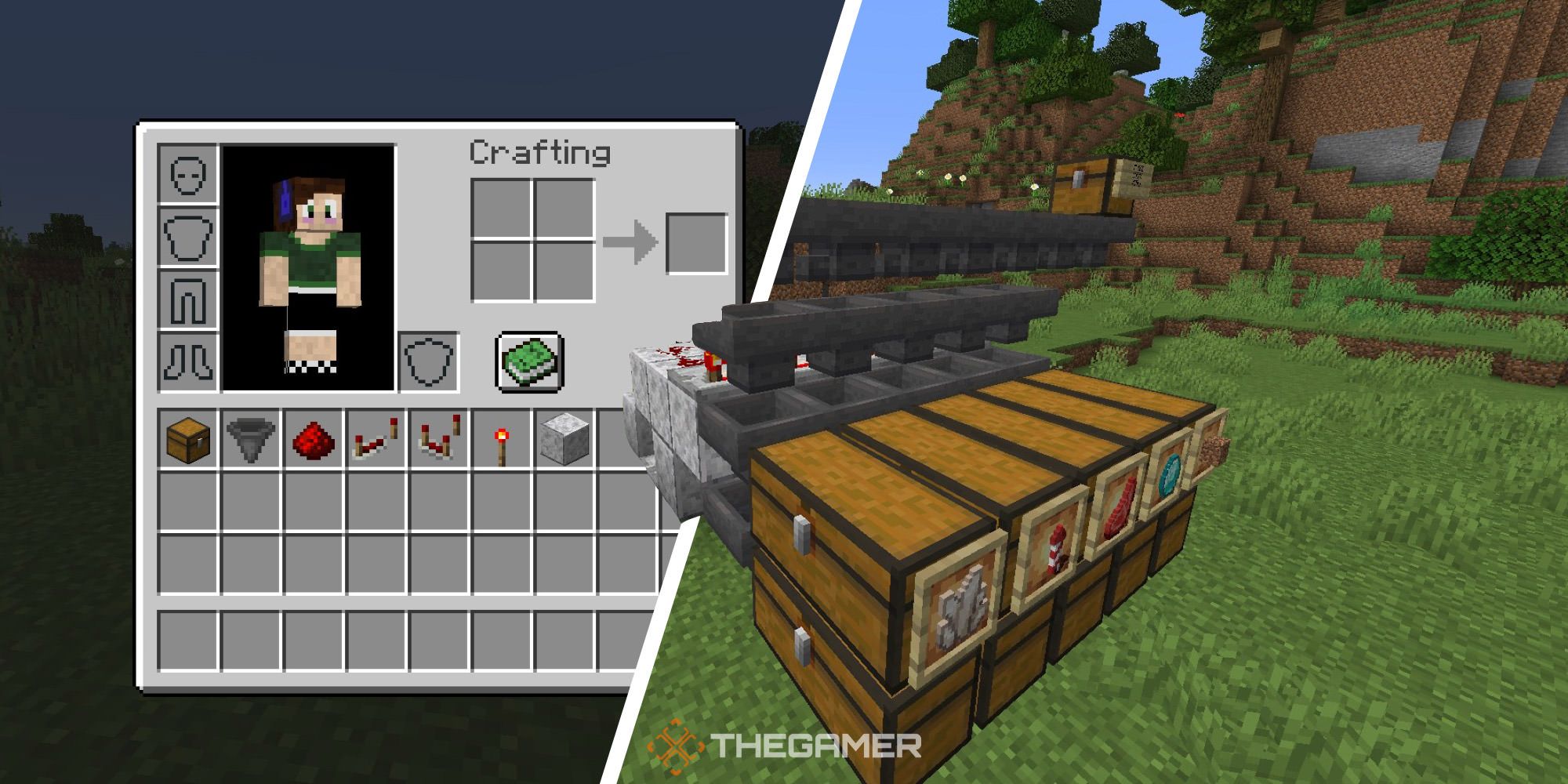 how to make an auto storage system in minecraft