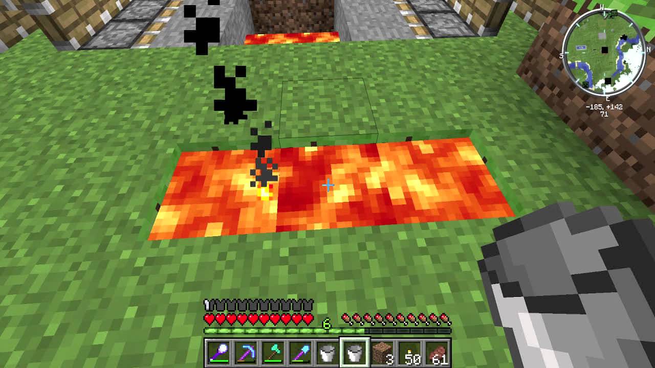 how to make an unlimited lava source in minecraft