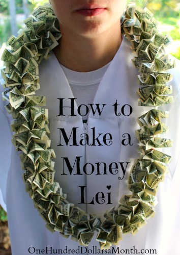 how to make dollar bill graduation lei