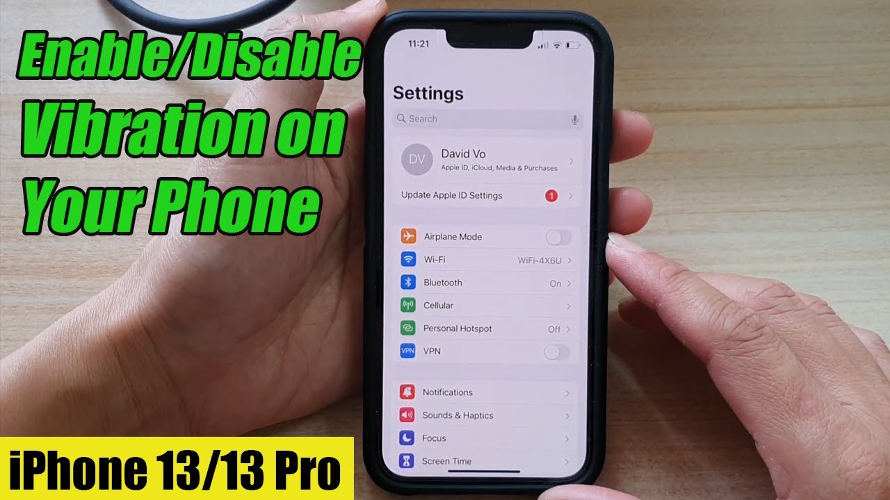 how to turn off vibrate iphone 13