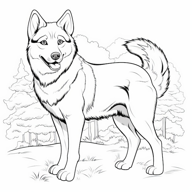 husky coloring pages