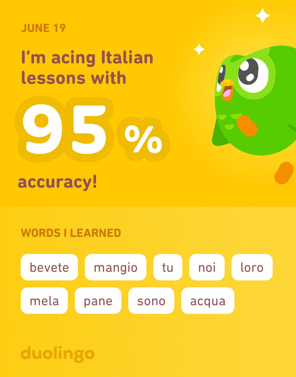 i am going in italian duolingo