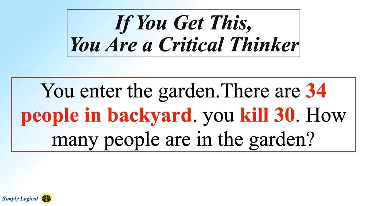 i go into the garden there are 34 riddle