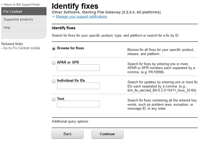 ibm fix central