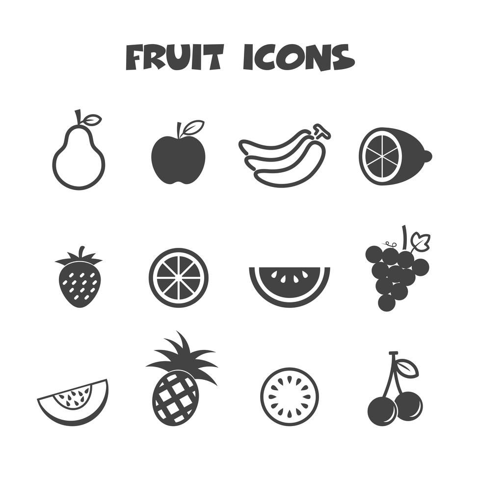 iconos frutas