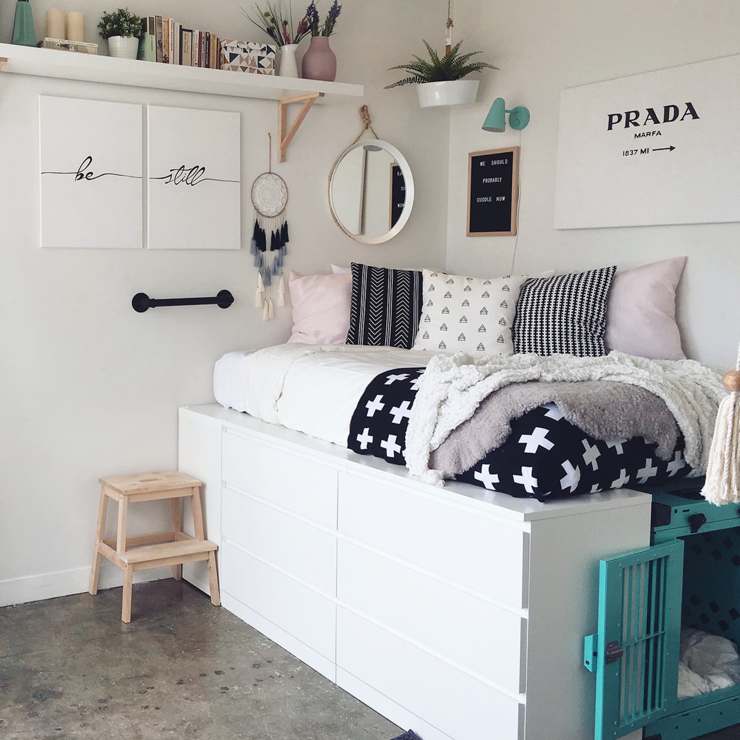 ikea bed hack storage