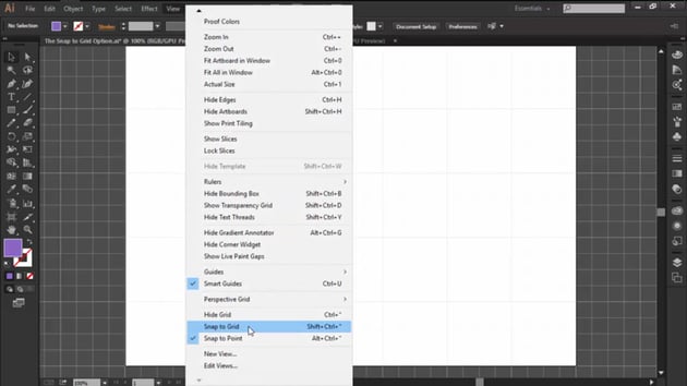illustrator snap to guides